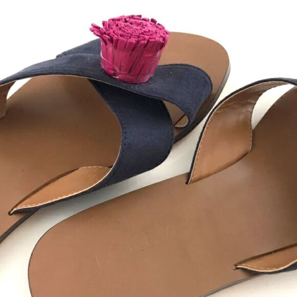 J CREW pompom sandals (NWOT) - Picture 4 of 6